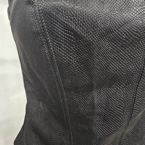 Kirious Tank Black Crop Snakeskin Goth Whimsigoth Vamp Club Faux Leather S - Picture 2 of 10